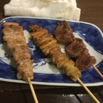 一番どり - せせり、皮、ハツ