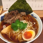 麺屋 猪一 離れ - 炙り和牛の追い鯖そば（限定）1,200円