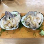 栄寿司 - 北寄貝は生から捌いて