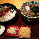 Kitamae Soba Takadaya - まぐろシラス丼セット
