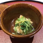 くろぎ - 壬生菜と京揚げの煮浸し