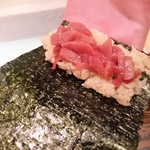 鮨 相澤 - 巻き　中トロ手巻き