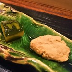 鮨 相澤 - 前菜　おっちゃん南瓜､青鯛の子