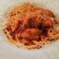 il tram - 美明豚サルシッチャ・ウイキョウ・ゴボウのラグー，タリアテッレ