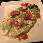 Caesar salad with bacon and romaine lettuce