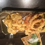 肉そば居酒屋まる文 - とり天と再びゲソ天