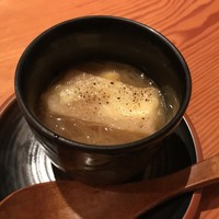 京風鉄板 はせ川 - オニオングラタンスープ