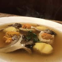 味とく家 - 生湯葉と舞茸、栗、雲丹の餡掛け