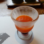 妙見石原荘 食菜石蔵 - ニンジンジュースの黒酢割り