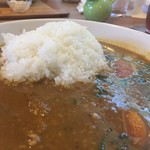 ルーデリー - プーマカレー。ひき肉とトマト、ほうれん草、最高のマッチング