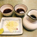 そばつゆ、薬味