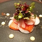 神楽坂 フレンチレストラン ラリアンス - 紅鮭スモーク