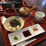 ひめのえん - 友達オーダーの豆腐白玉と抹茶わらび餅　￥６００