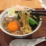 麺屋 猪一 離れ - ひっぱり出汁そば（麺）