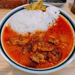 カレーライス専門店 ブラザー - チキンカレー（大辛、ライス大盛り）