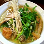 中華そば 一休 - せり中華塩　煮卵　南高梅　