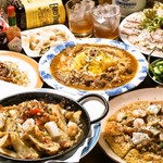 INDIA・ザ・すぱいす - 飲み放題の料理(一例)