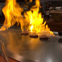 京風鉄板 はせ川 - ファイア〜〜〜