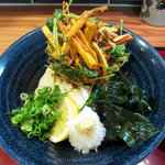 うどん工房悠々 - かき揚げぶっかけ（大）