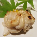 馳走 啐啄一十  - ③真鱈の白子(新潟県佐渡島)、備長炭炙り