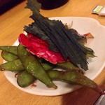 松江の味 郷土料理 出雲 川京 - パリパリワカメと変わり枝豆