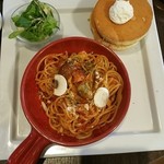 Hoshi No Ko Hi Ten - パスタ＆パンケーキプレート＠1000円