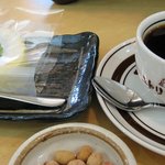 ユトリ珈琲店 - ケーキセット（抹茶ロール）