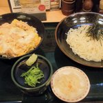 鳥杵 - 天丼つけ麺セット(冷)麺ダブル700円