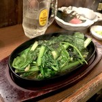たもつ水産 - ＊島野菜青菜鉄板（¥480）