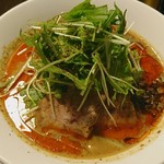 四川担担麺 阿吽 - 味噌担担麺(辛さ3、痺れ4) 900円＋トッピング野菜増し 100円