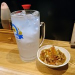 もつやき たろう - 1ℓのメガジョッキ