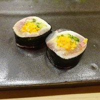 不動前 すし 岩澤 - 鯵の海苔巻き