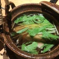 寿司 はせ川 心斎橋本店 -  合鴨ロースと水菜の土瓶蒸し 