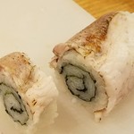 長崎県対馬市美津島町 しろや 北新地 - のど黒棒鮨