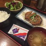 福の花 - 豚肩ロースの味噌付け焼き定食  ¥860.-