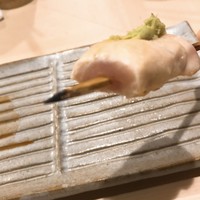 焼鳥 おみ乃 - ササミの断面