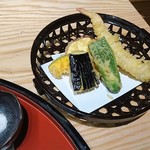 Takedaya Minato - おもてなし膳の天ぷら＆お塩