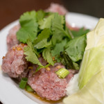 ノング インレイ - 2017.11 お肉とお米の皮無しソーセージ（800円）