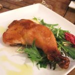 Blue Garden - 骨付き地鶏のスモークチキン　レモン添え