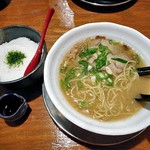 ラーメンヌードル鳳 - 醤油そば（食べかけで失礼します）＆ とろろご飯