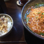 麺らいけん - セットのご飯つき