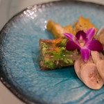 龍昇房 - 【季節三併盤（きせつのさきづけもりあはせ）】、蔬菜凍（あをものにこゞり）