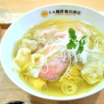 らぁ麺 飯田商店 - '17.08わんたん入り塩チャーシュー麺