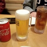 焼肉処 まるます家 - 生ビール♪
      ジョッキがキレイなので美味しい♡