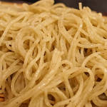 春木家本店 - 粗挽十割蕎麦のアップ