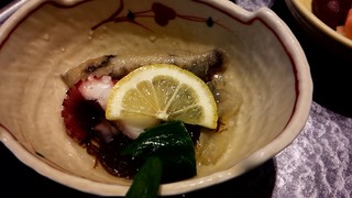 Kyou Sushi - 酢の物　鮹と白身魚、もずく、海藻、レモン