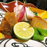 北新地 湯木 - 竜田川皿