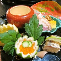 北新地 湯木 本店 - 柿葉秋色八寸