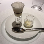 レフェルヴェソンス - ぼたん海老、ブランダード／ゆずとお酒