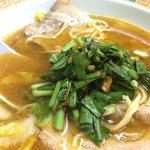 名物王寺ラーメン - ニラ入れました